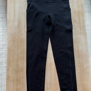 Athleta Girl Black Polartek Stash Tight Leggings with Pockets